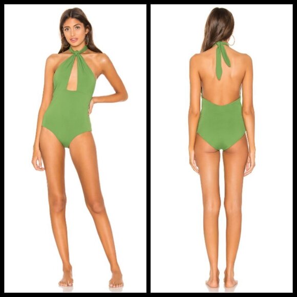 💕MARA HOFFMAN💕 Namya One-Piece Halter Swimsuit L - Picture 4 of 16